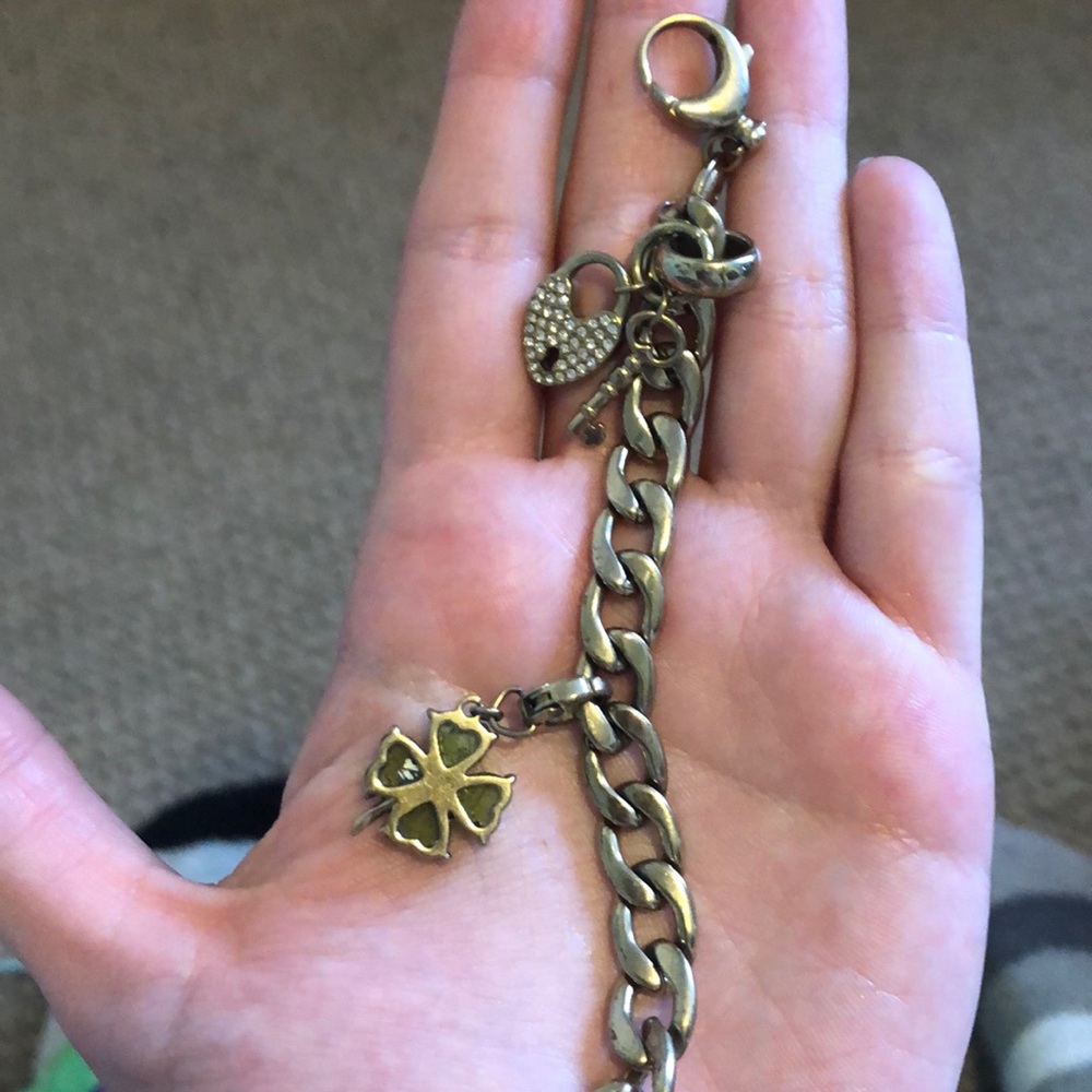 Fossil charm bracelet with two charms